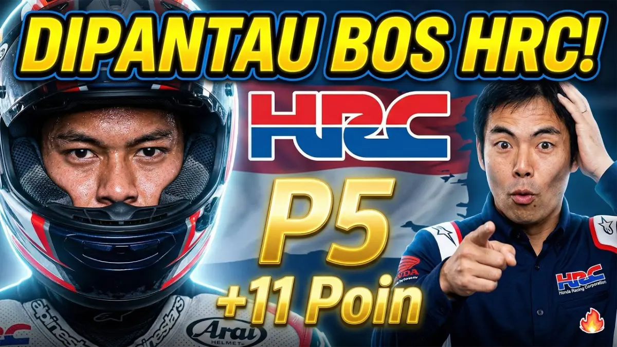 Veda Ega Pratama membuat HRC Jepang terpukau usai debut Moto3 Buriram. Finis kelima sekaligus memecahkan rekor poin pembalap Indonesia. (Youtube. com)