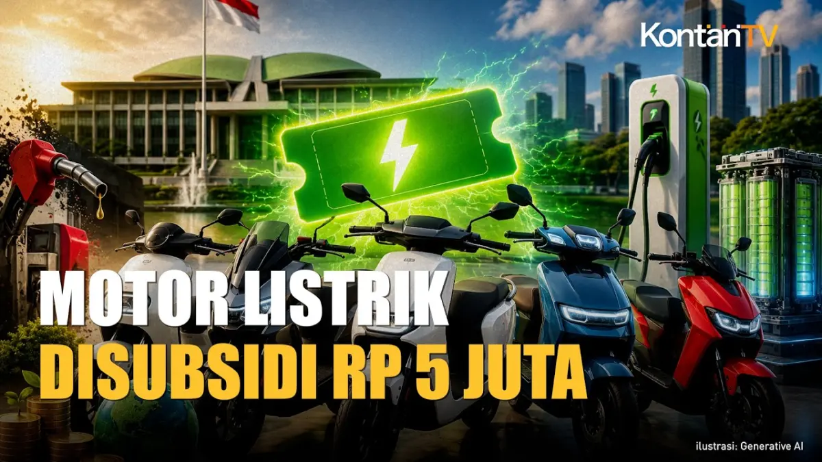 Harga motor listrik 2026 diperkirakan makin terjangkau setelah pemerintah menyiapkan subsidi Rp5 juta. Simak skema, kuota, dan jadwal berlakunya. (Youtube. com)