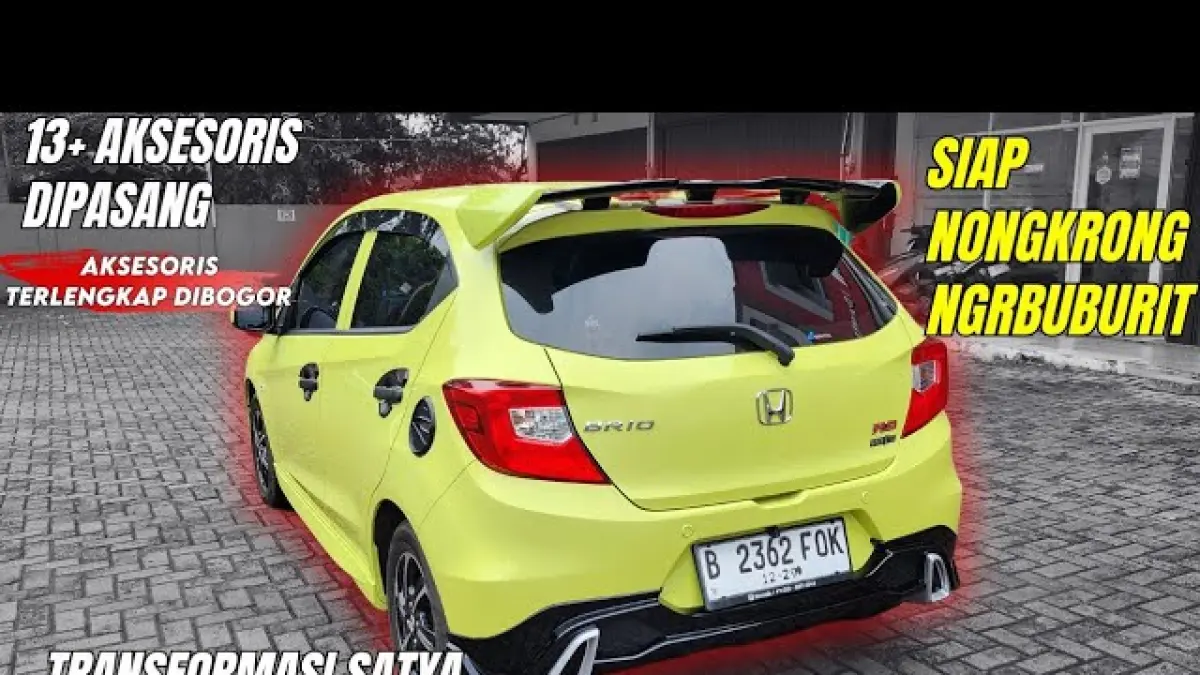 Hemat puluhan juta! Intip trik modifikasi Honda Brio Satya bertransformasi jadi tipe RS Urbanite pakai body kit ABS dan head unit Android canggih.