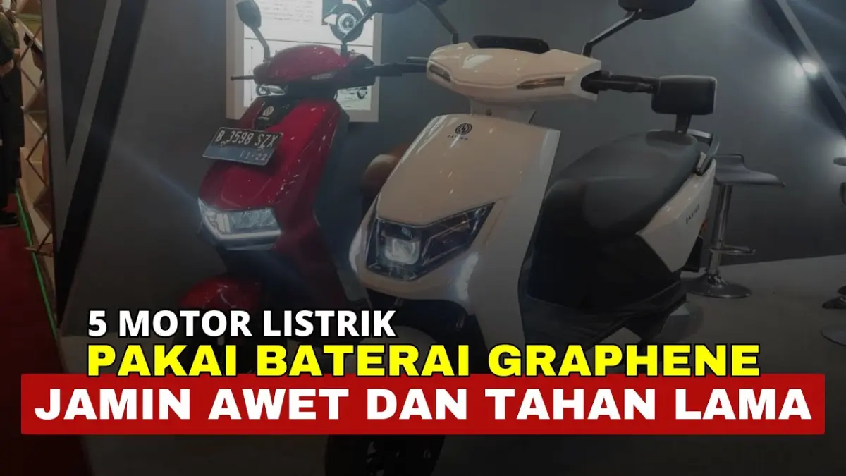 Motor listrik baterai grafen terbaik 2026 hadir dengan jarak tempuh hingga 150 km. Simak 5 rekomendasi lengkap beserta harga dan spesifikasinya. (Youtube. com)