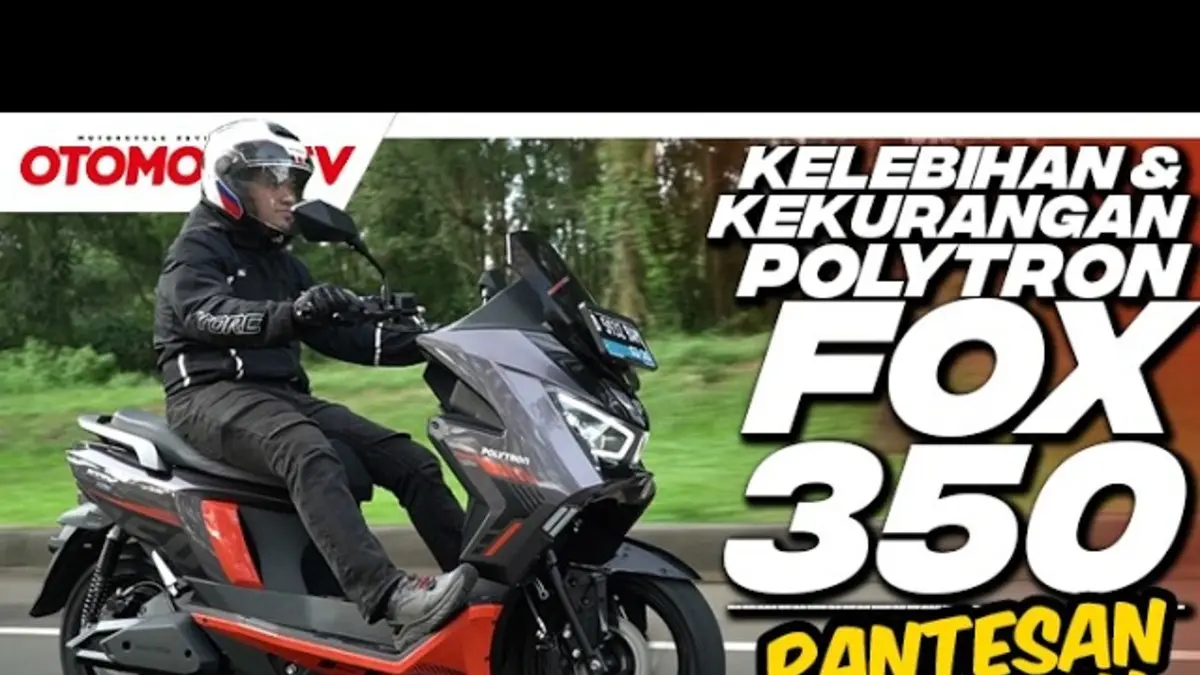 Polytron Fox 350 hadir dengan harga mulai Rp15,5 jutaan, fitur baru, regenerative braking, dan mampu menempuh hingga 136 km dalam sekali cas. (Youtube. com)