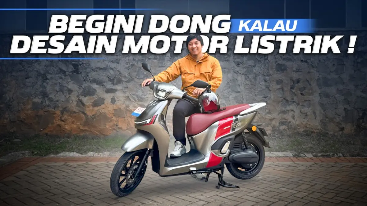 Review Indomobil E-Motor Adora terbaru, motor listrik Rp24 jutaan dengan desain ala Honda Spacy, fitur lengkap, baterai 2,4 kWh, dan jarak tempuh hingga 130 km. (Youtube. com)
