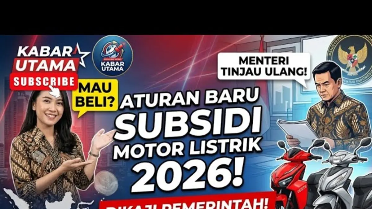 Subsidi motor listrik 2026 masih dikaji pemerintah. Simak rencana insentif terbaru, roadmap kendaraan listrik, dan nasib motor konvensional. (Youtube. com)