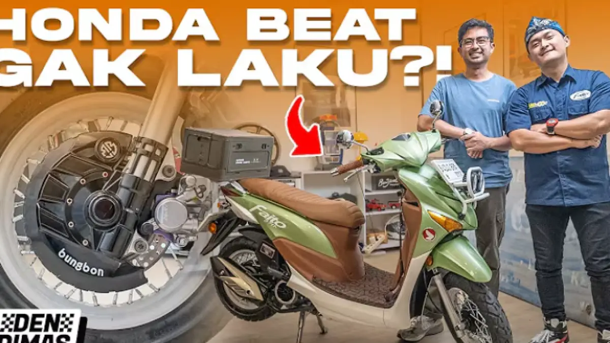 Honda Beat Pop modifikasi bergaya CT125 ini hanya menghabiskan biaya Rp12 juta di luar harga motor dan dikerjakan sebagian besar sendiri (You Tube).