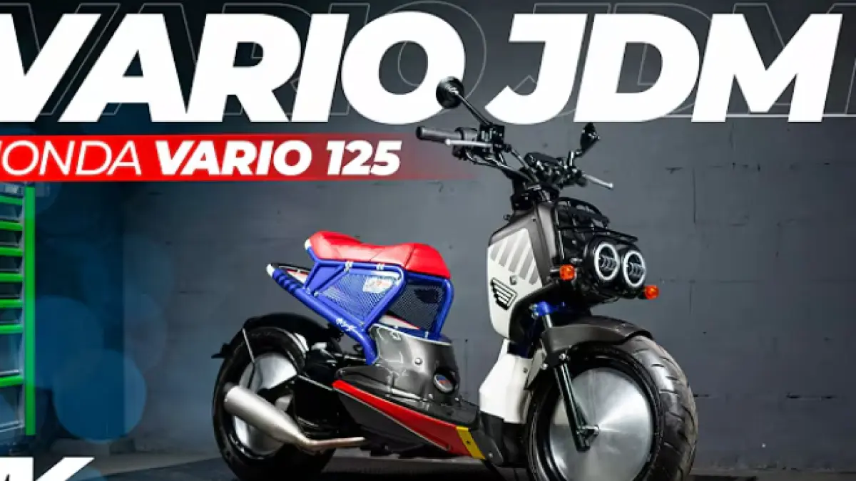 Honda Vario 125 Custom Zoomer karya Katros Garage tampil unik dengan pelek 5 inci, tangki pindah ke bawah dek, dan tetap nyaman untuk harian (You Tube).