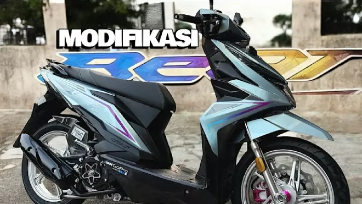 Modifikasi Honda Beat 2017 tampil rapi dengan modal kurang dari Rp2 juta. Mayoritas part tetap orisinal dan hanya direpaint agar lebih hemat (You Tube).