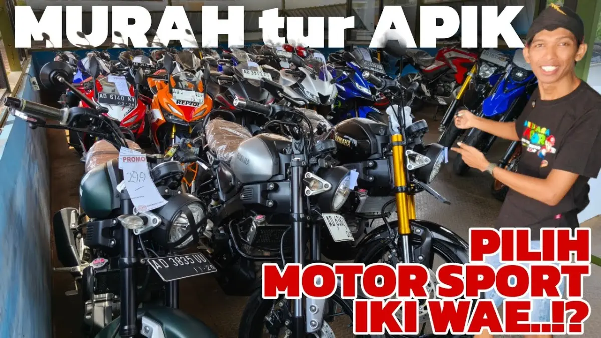 Motor baru harga bekas hadir dengan pilihan lengkap. Ada Honda CB150X NOS, Yamaha MT-15, R15 V4 hingga Kawasaki Pulsar 200 NS mulai Rp8,5 juta. (Youtube. com)