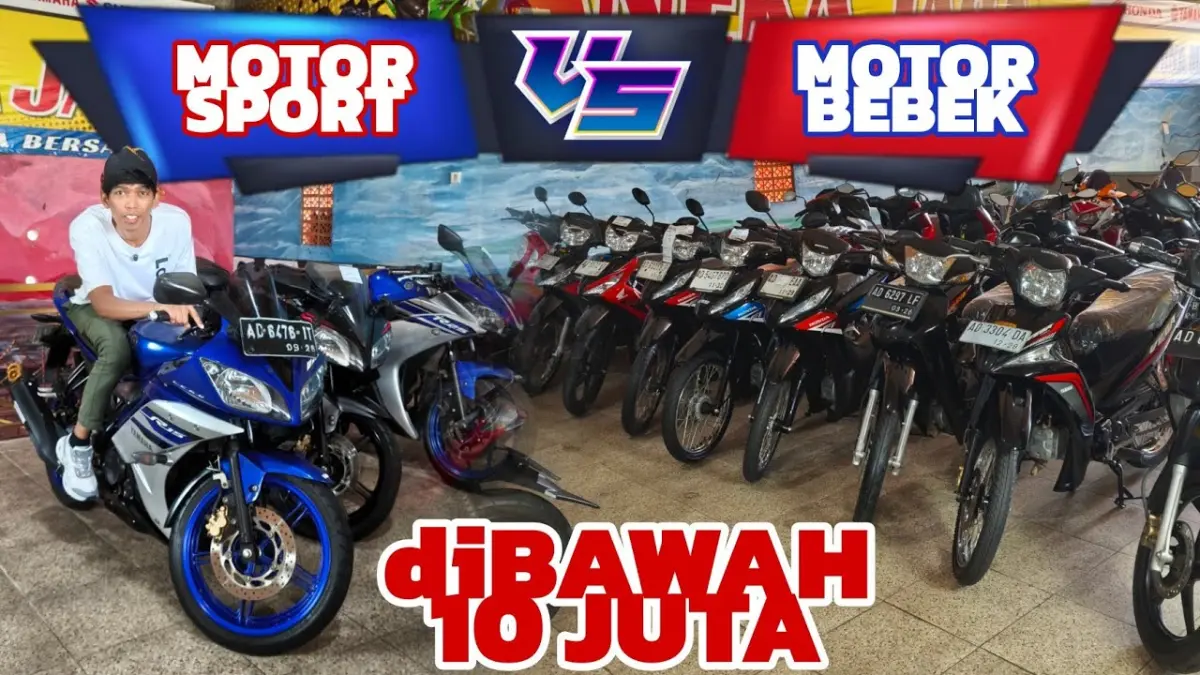 Motor bekas Rp10 jutaan menawarkan banyak pilihan, mulai Yamaha R15 hingga Honda Supra dan Revo. Simak perbandingan harga serta kondisinya. (Youtube. com)