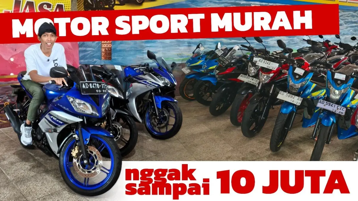 Motor sport di bawah Rp10 juta masih banyak pilihan. Ada Yamaha R15 V2, Honda Sonic, Yamaha Vixion hingga MegaPro dengan harga mulai Rp8 jutaan. (Youtube. com)