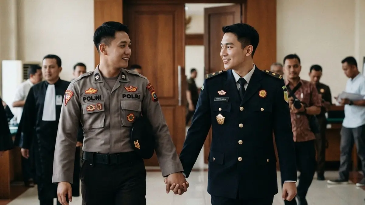 Opini reflektif tentang dinamika penegakan hukum, krisis kepercayaan publik, dan pentingnya integritas lembaga.(Ilustrasi AI)