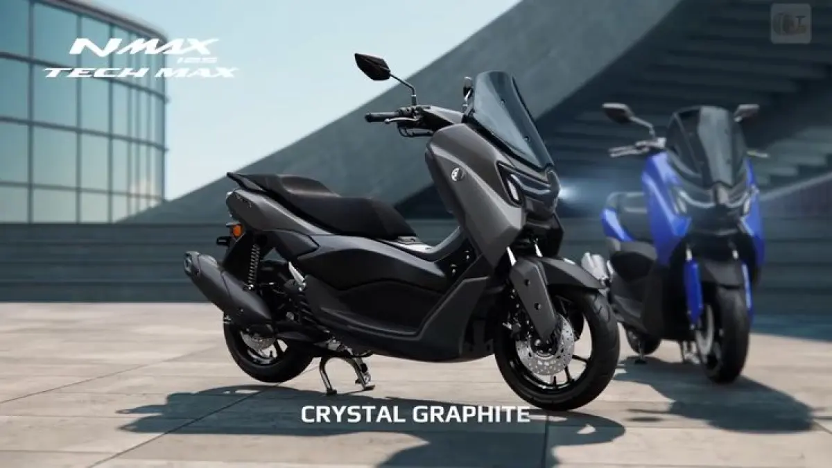 Yamaha XMAX Tech Max 2026 resmi hadir dengan windshield elektrik, panel baru, fitur Emergency Stop Signal, dan harga Rp75,3 juta (Pinterest).