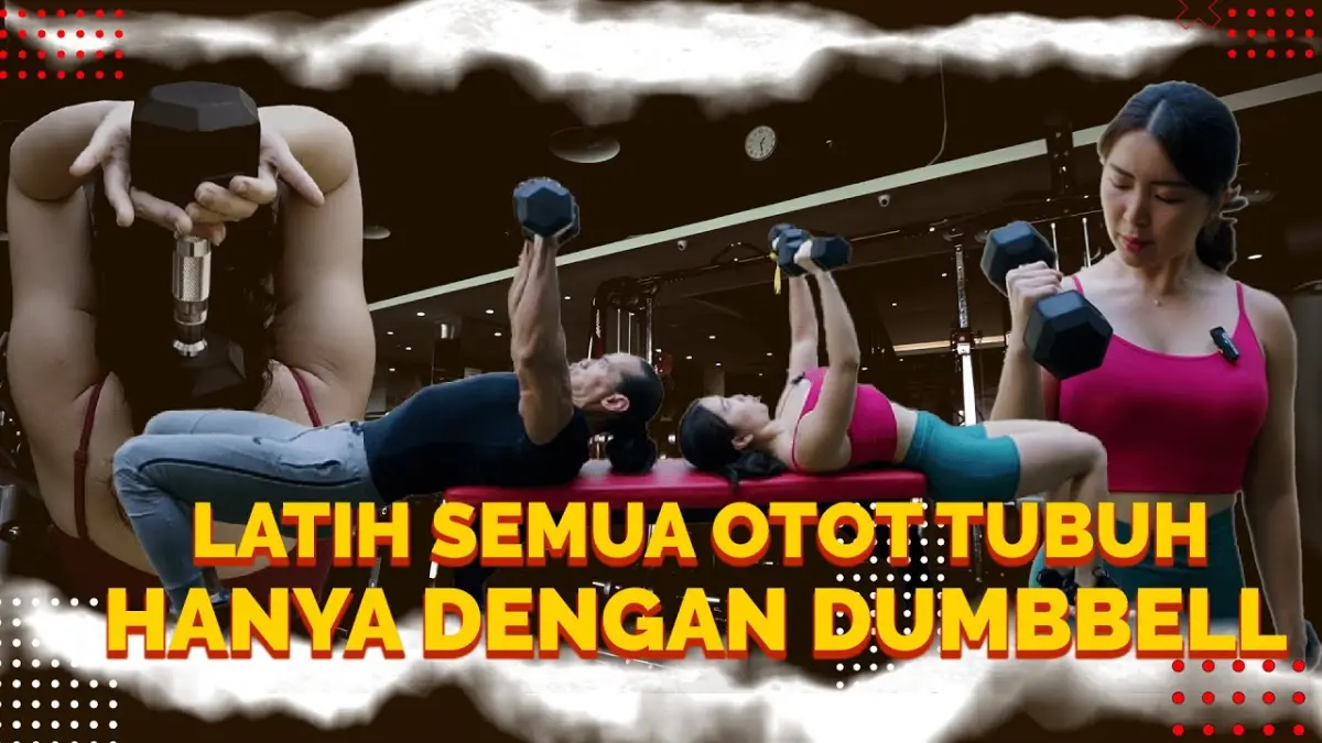 Latihan dumbbell dapat melatih seluruh otot tubuh, mulai lengan, bahu, punggung, dada hingga kaki melalui rangkaian gerakan yang diperagakan. (Youtube. com)