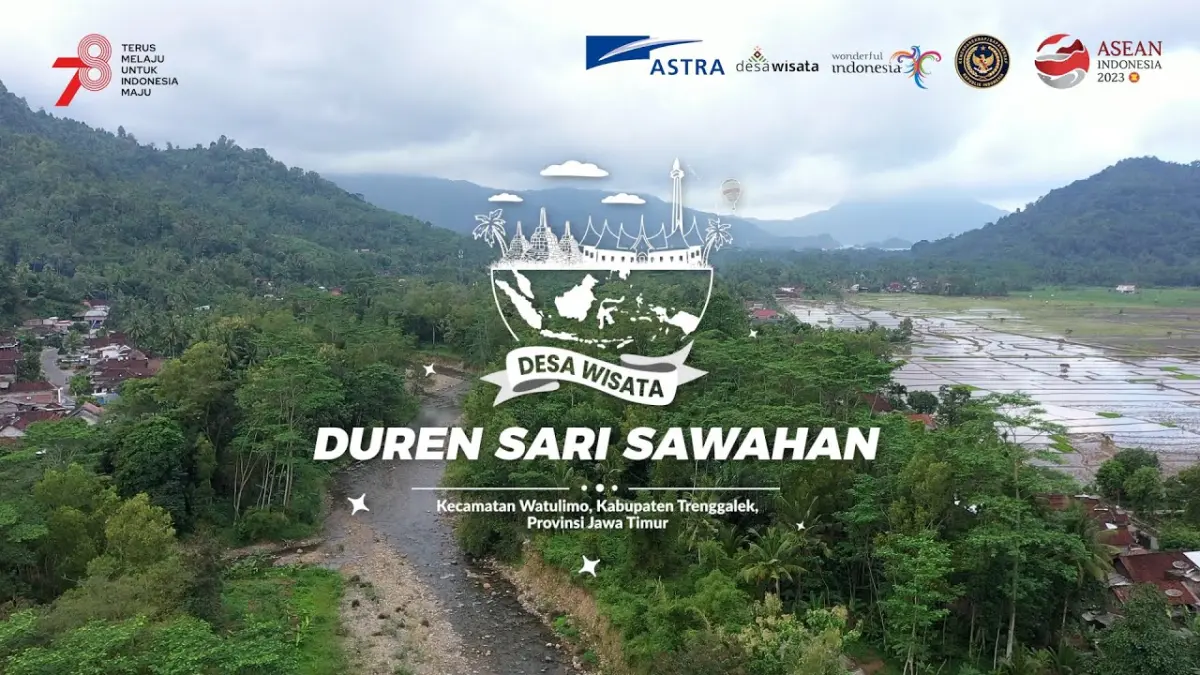 Desa Wisata Durensari Sawahan Trenggalek menawarkan wisata durian, alam, budaya, homestay, dan masuk 75 Desa Wisata Terbaik Indonesia 2023. (Youtube. com)
