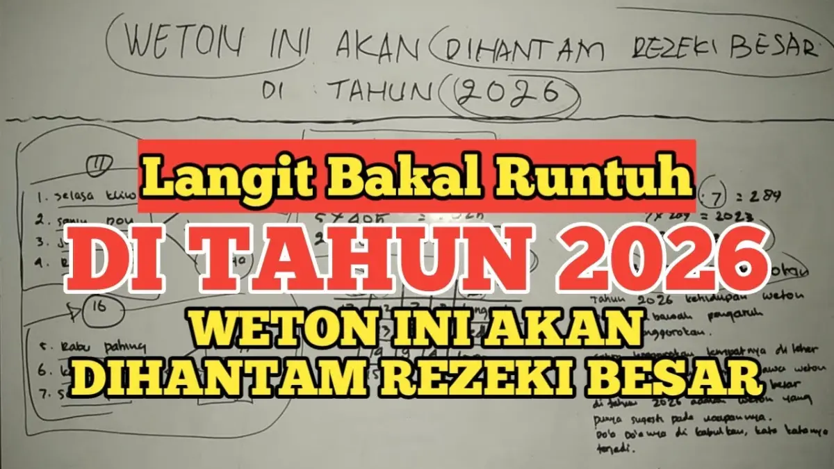 Ramalan Primbon Jawa 2026 memprediksi 7 weton berneptu 11 dan 16 akan dihantam rezeki besar. Pengaruh Cakra Tenggorokan bikin doa cepat makbul.
