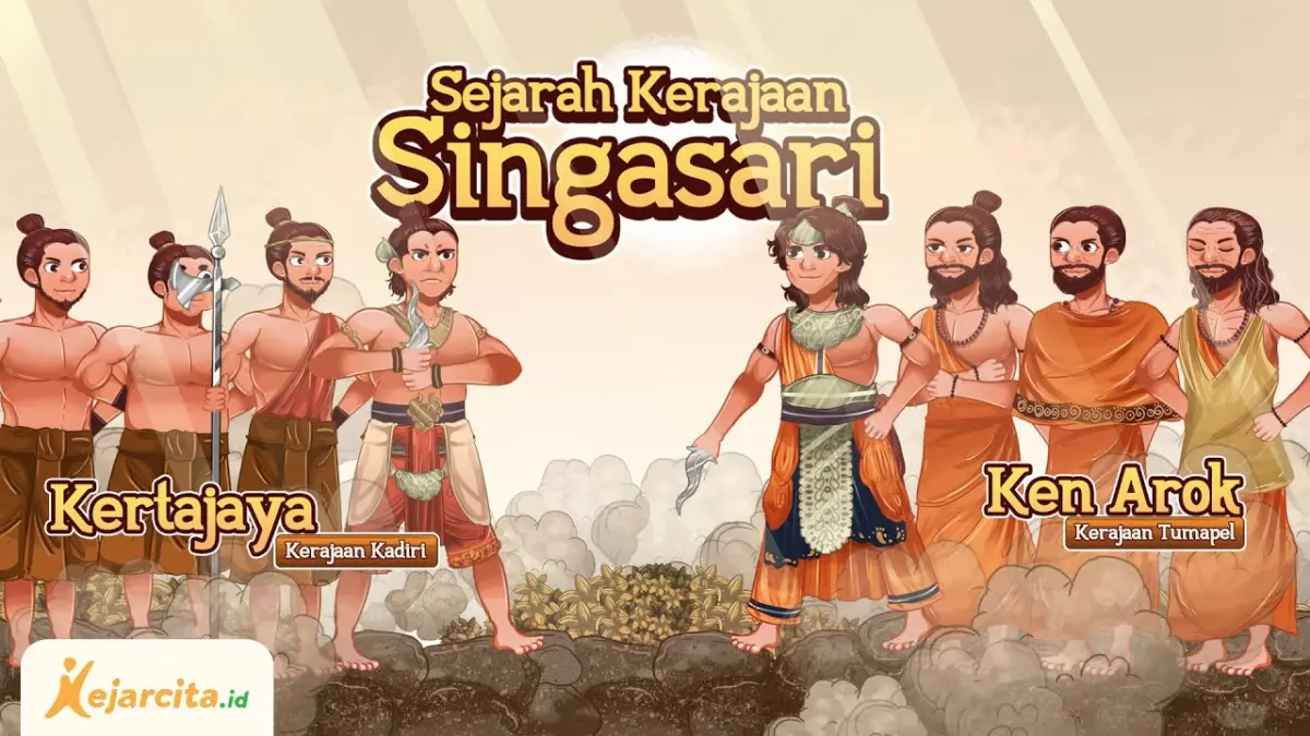 Sejarah Kerajaan Singosari dari berdiri oleh Ken Arok, mencapai kejayaan di era Kertanegara, hingga runtuh akibat pemberontakan Jayakatwang. (Youtube. com)