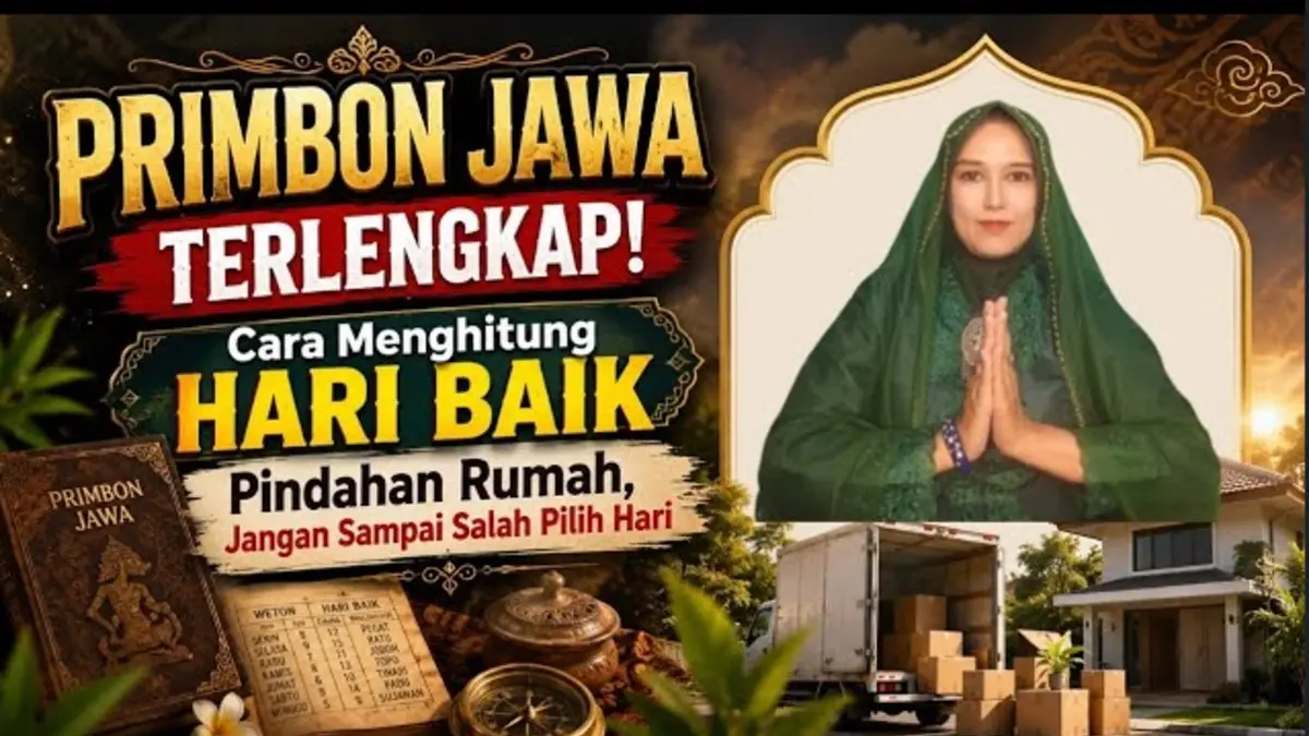 Cara menghitung hari baik pindahan rumah menurut Primbon Jawa lengkap dengan daftar hari terbaik, makna setiap hasil, dan cara menghitungnya. (Youtube. com)