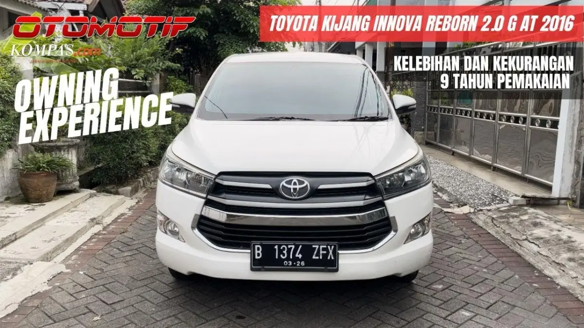 Toyota Innova Reborn bensin 2016 dipakai 9 tahun tanpa mogok. Simak kelebihan, kekurangan, konsumsi BBM, biaya servis, dan pajaknya. (Youtube. com)