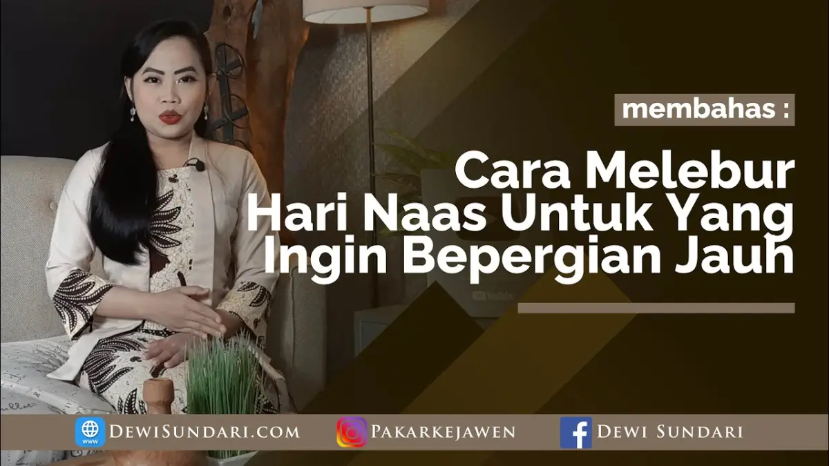 Cara melebur hari buruk untuk bepergian jauh menurut Primbon Jawa dijelaskan Dewi Sundari melalui ritual pangleburan sesuai hari naas. (Youtube. com)