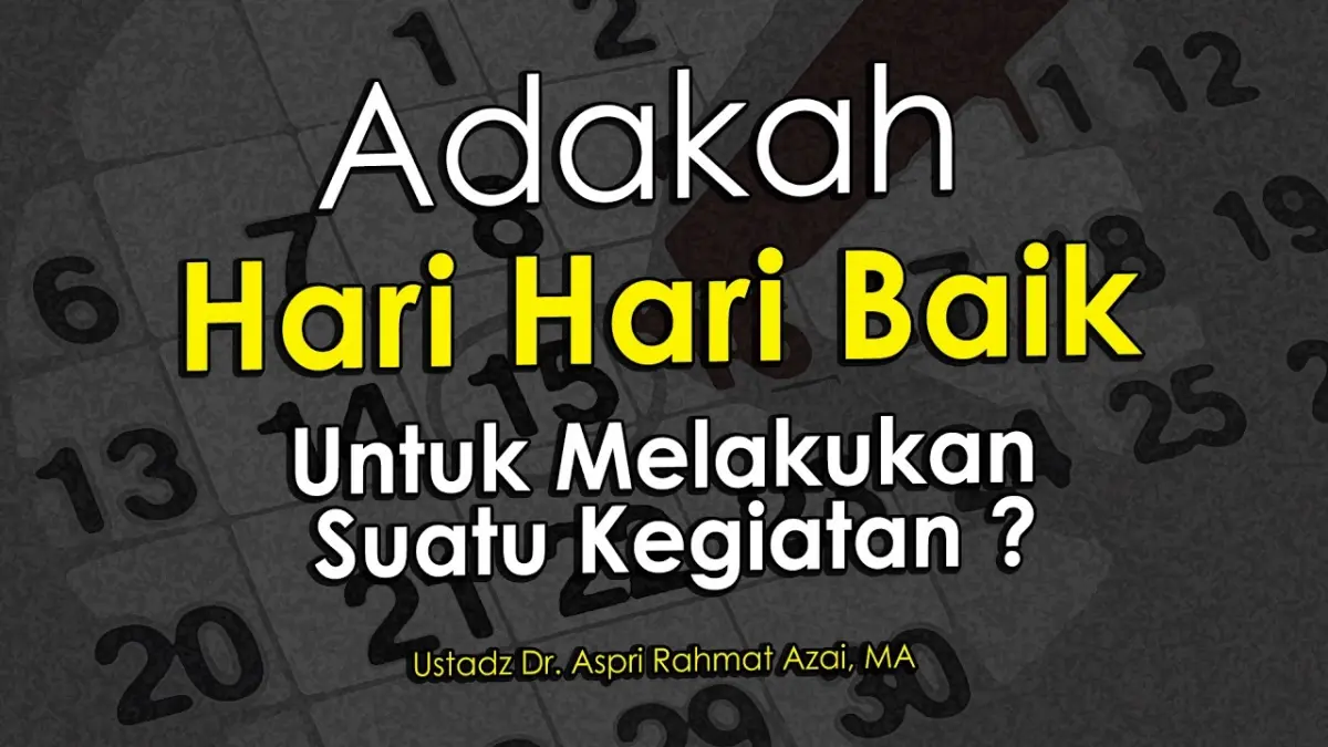 Hari baik bangun rumah menurut Islam dijelaskan dalam kajian Erje TV. Islam menegaskan semua hari baik dan melarang meyakini hari sial. (Youtube. com)