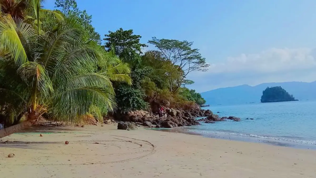 Pantai Mutiara Trenggalek menawarkan pasir putih, rumah apung, snorkeling, banana boat, dan panorama sunset di kawasan pesisir Prigi (Pinterest).