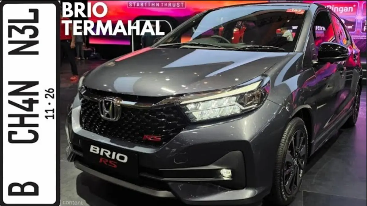 Honda Brio RS CVT SE hadir dengan kamera 360 derajat, head unit baru, mesin 1.200 cc i-VTEC 90 PS, dan dibanderol Rp274,1 juta. (Youtube. com)