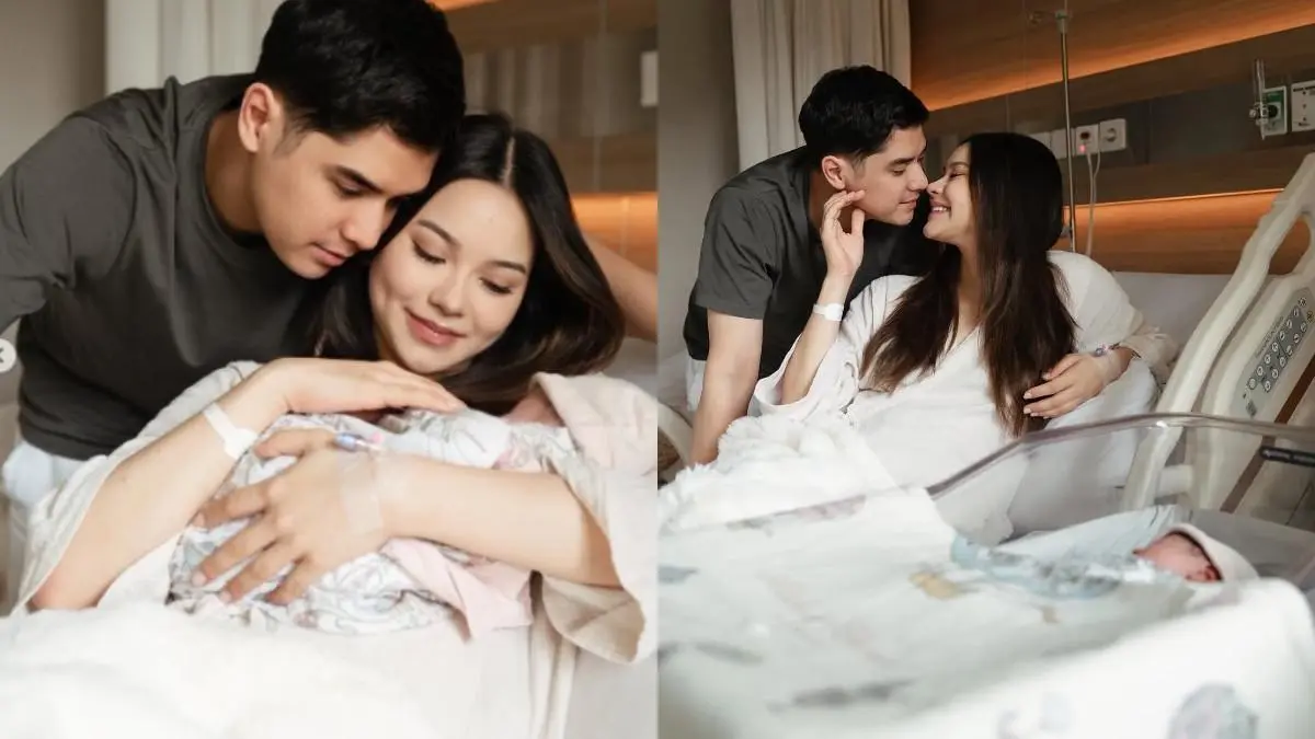 Baby Soleil Zebora Ghazali, putri pertama Al Ghazali dan Alyssa Daguise, lahir. Kain bedong dari Paris seharga sekitar Rp2 juta ikut menjadi sorotan (Pinterest).