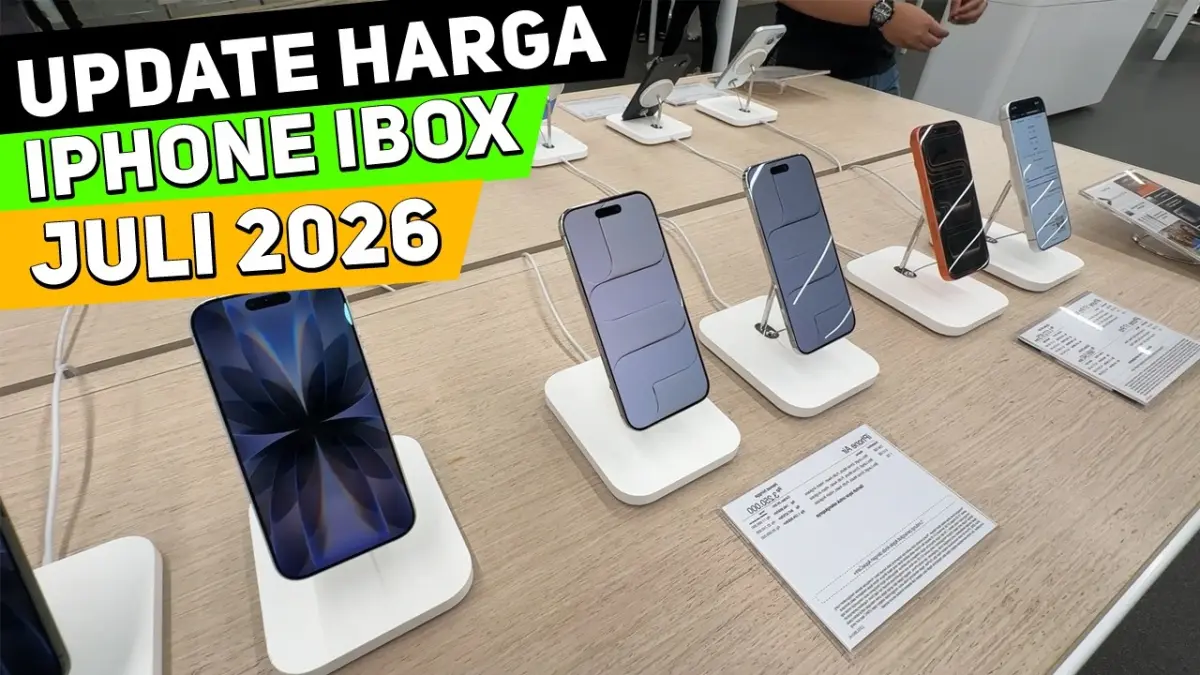 Harga iPhone iBox Juli 2026 turun hingga Rp3 juta. Simak daftar harga terbaru iPhone 15, iPhone 16, iPhone 17 hingga iPhone 17 Pro Max. (Youtube. com)