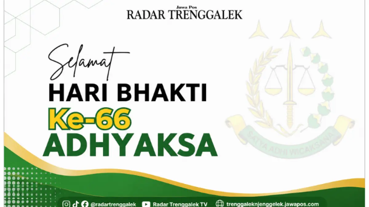 Kejari Trenggalek peringati Hari Bhakti Adhyaksa ke-66 secara sederhana serta terus jalankan program pencegahan hukum.