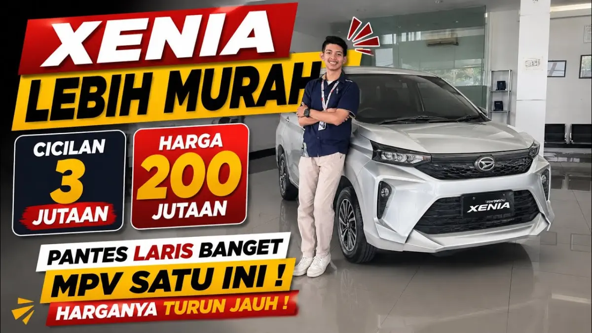 Promo Daihatsu Xenia Juli 2026 hadir dengan DP mulai Rp17 juta, angsuran mulai Rp3,5 juta, diskon tunai, dan berbagai bonus pembelian. (Youtube. com)