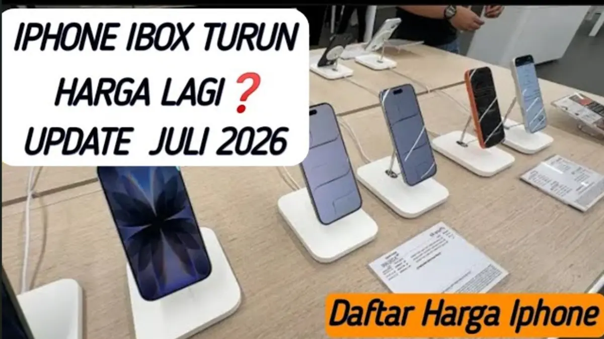 Harga iPhone iBox Juli 2026 turun signifikan. Simak daftar harga terbaru iPhone 15, iPhone 16, iPhone 16 Pro Max hingga iPhone 17 resmi. (Youtube. com)