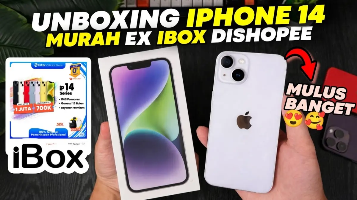 iPhone 14 iBox second full original dijual Rp6,8 juta. Simak hasil pengecekan fisik, Battery Health 78 persen, Face ID, layar, hingga komponen. (Youtube. com)