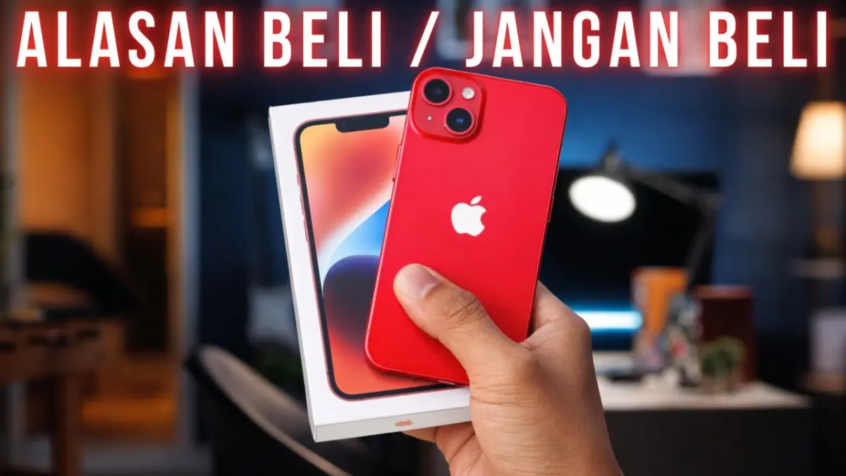 iPhone 14 masih worth it dibeli pada 2026? Simak kelebihan, kekurangan, performa A15 Bionic, kamera, layar, dan alasan sebelum membeli. (Youtube. com)