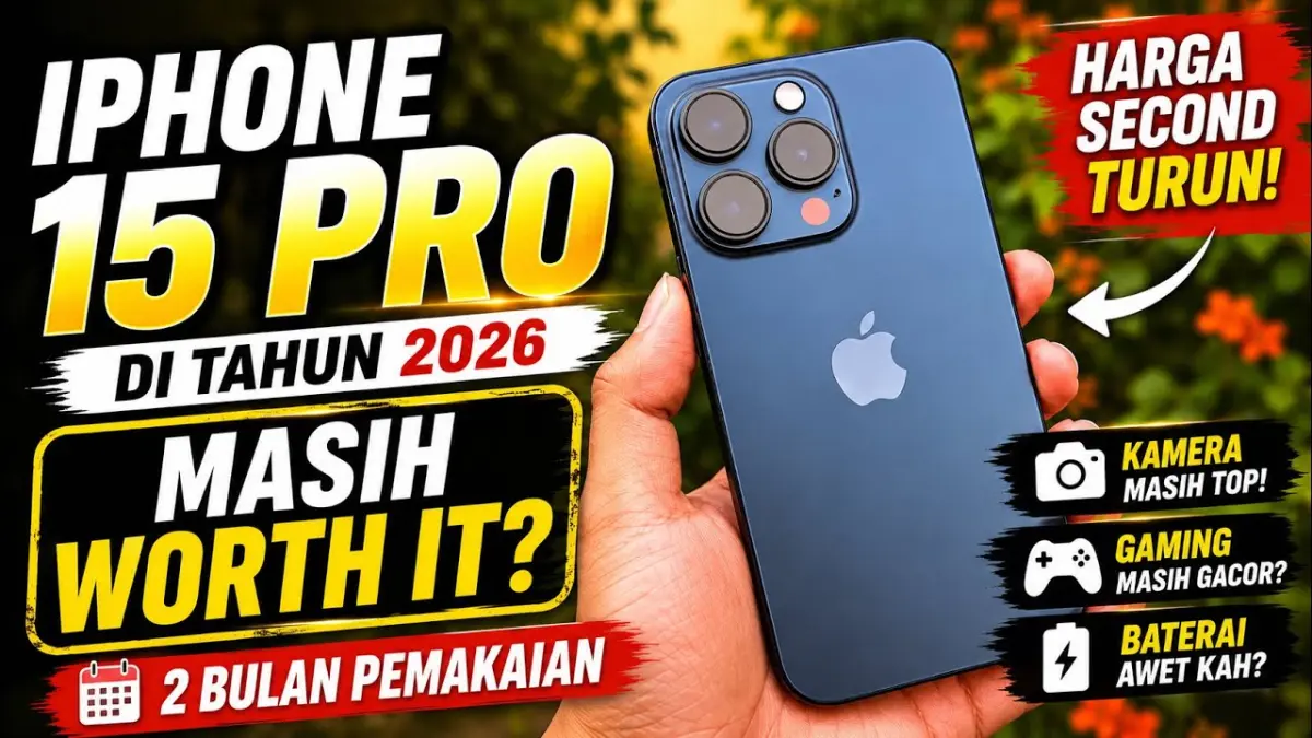 iPhone 15 Pro second masih layak dibeli pada 2026. Simak kelebihan, performa, kamera, baterai, serta hal penting sebelum membeli unit bekas. (Youtube. com)