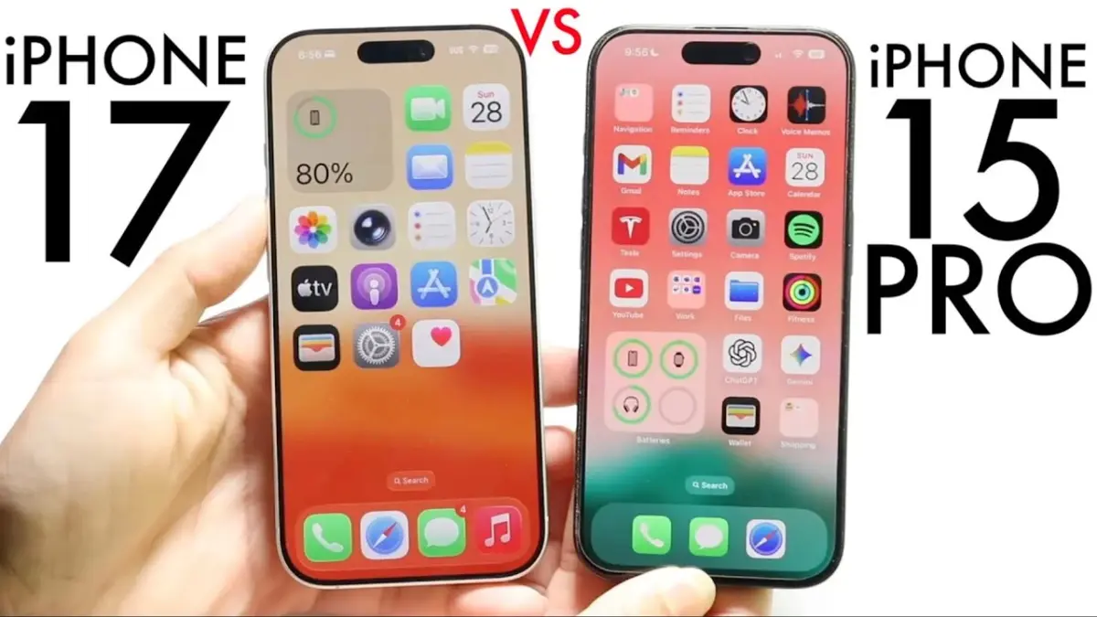 iPhone 17 vs iPhone 15 Pro pada 2026, mana yang lebih layak dibeli? Simak perbandingan desain, software, Apple Intelligence, kamera, dan harga. (Youtube. com)