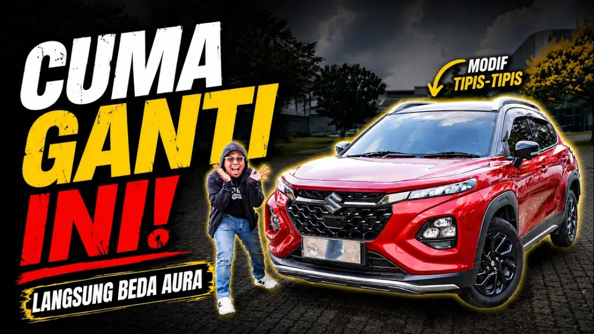 Suzuki Fronx Red Candy tampil makin sporty berkat custom warna standar pabrikan. Simak biaya modifikasi, promo kredit, dan fitur lengkap Fronx SGX. (Youtube. com)