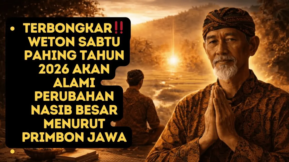 Ulasan guncangan nasib Weton Sabtu Pahing tahun 2026 menurut Primbon Jawa. Pahami masa obah-owah gede, ujian batin, dan keajaiban rezekinya di sini!