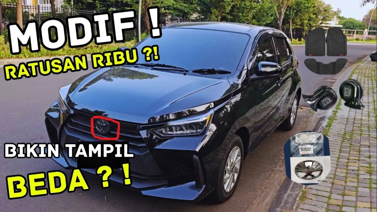 Inspirasi modifikasi Toyota Agya simple bergaya clean look. Cukup hapus emblem, de-chrome gril, dan ganti klakson dengan modal ratusan ribu rupiah!