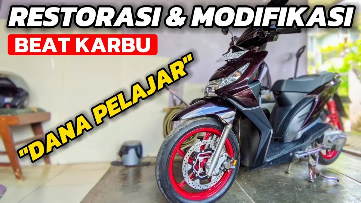 Inspirasi restorasi Beat Karbu bekas lelang Rp2 jutaan! Hanya butuh modal Rp5 jutaan, tampilan motor tua berubah fresh, elegan, dan proper harian.