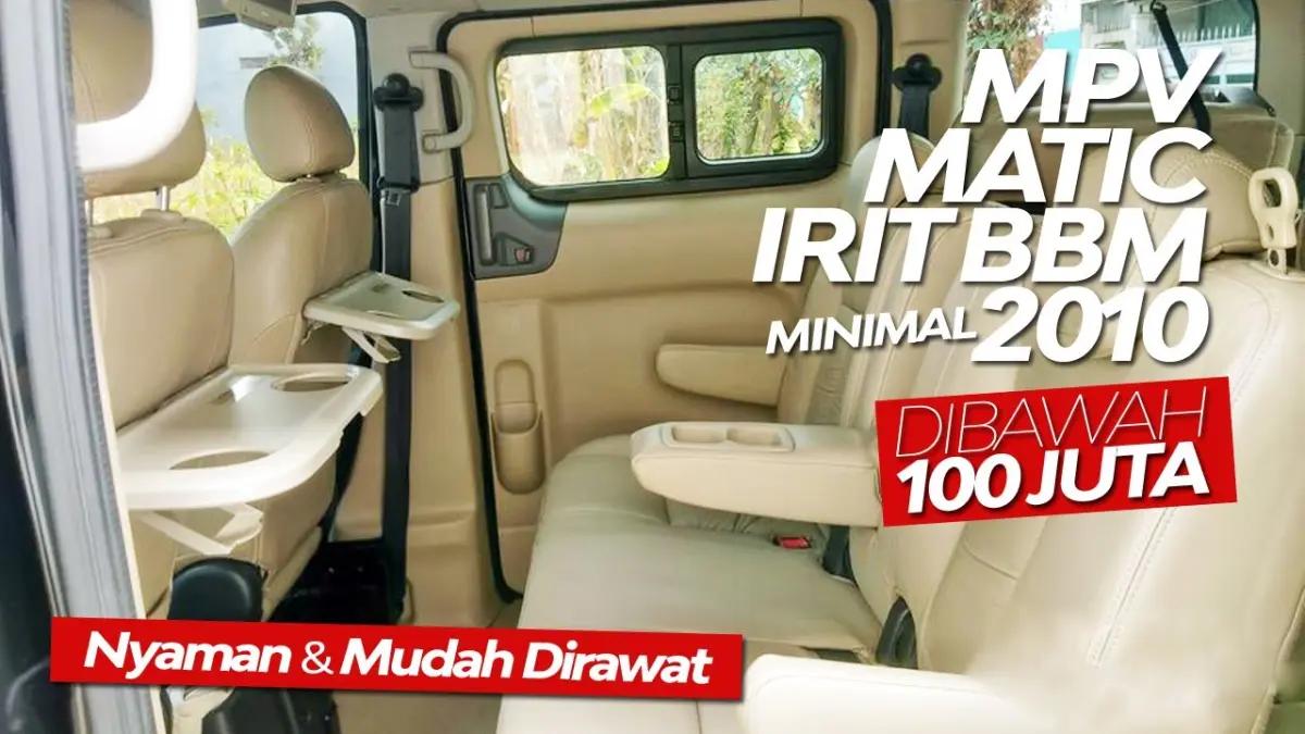 Mobil keluarga matic di bawah Rp100 juta masih banyak yang layak dibeli. Simak rekomendasi Nissan Evalia, Avanza, Grand Livina, dan Chevrolet Spin. (Youtube. com)