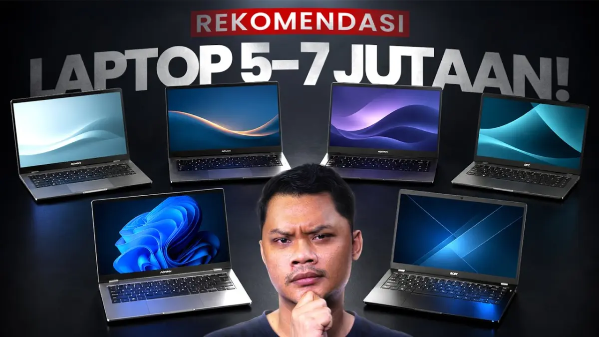 Laptop 5 jutaan terbaik 2026 hadir dengan Intel Core i5, Core i3 hingga Ryzen 5. Simak 5 rekomendasi laptop paling worth it lengkap dengan kelebihan dan kekurangannya. (Youtube. com)