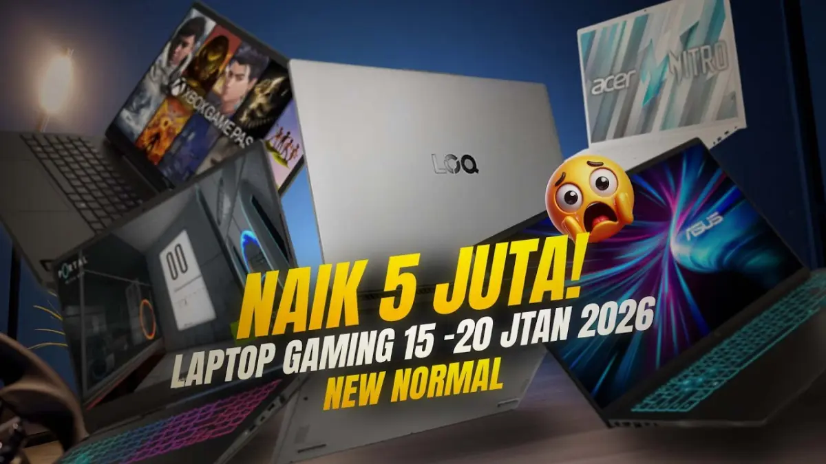 Laptop gaming 15-20 jutaan terbaik 2026 masih layak dibeli meski harganya naik. Simak rekomendasi Lenovo LOQ, Acer Nitro Lite, Asus V16, MSI Cyborg, dan HP Omen. (Youtube. com)