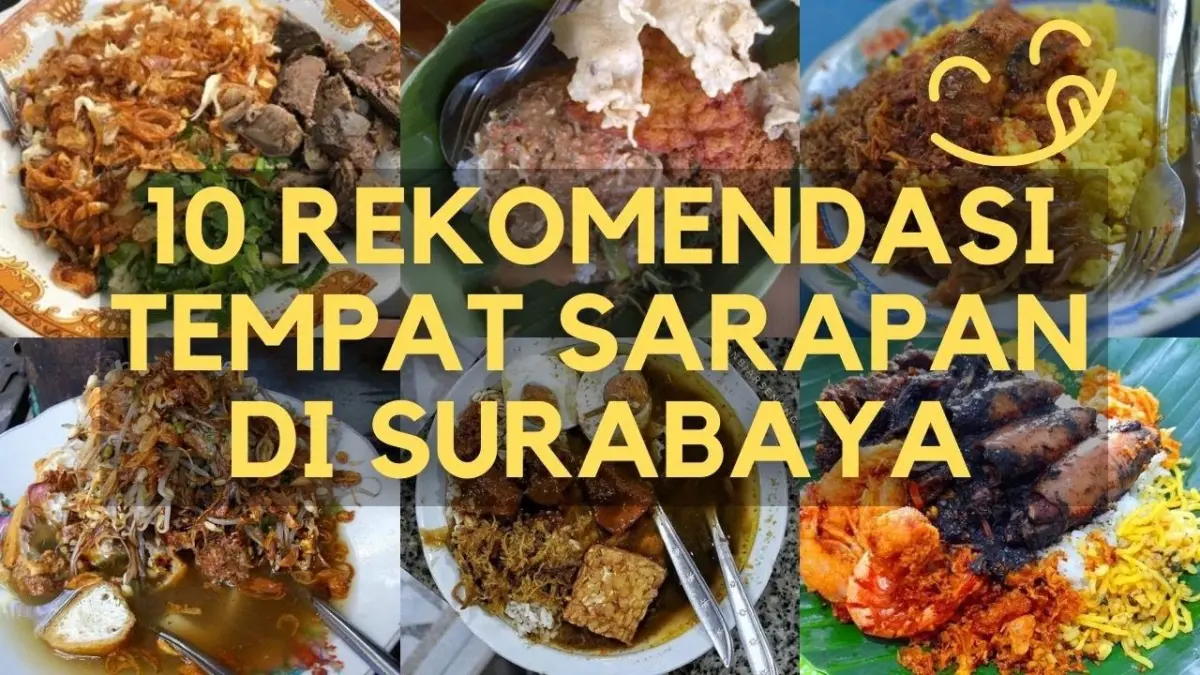 Sarapan enak di Surabaya wajib dicoba, mulai Lontong Balap Pak Gendut, Rawon Pak Pang, Soto Lamongan Cakhar hingga Nasi Kuning Avon yang legendaris. (Youtube. com)