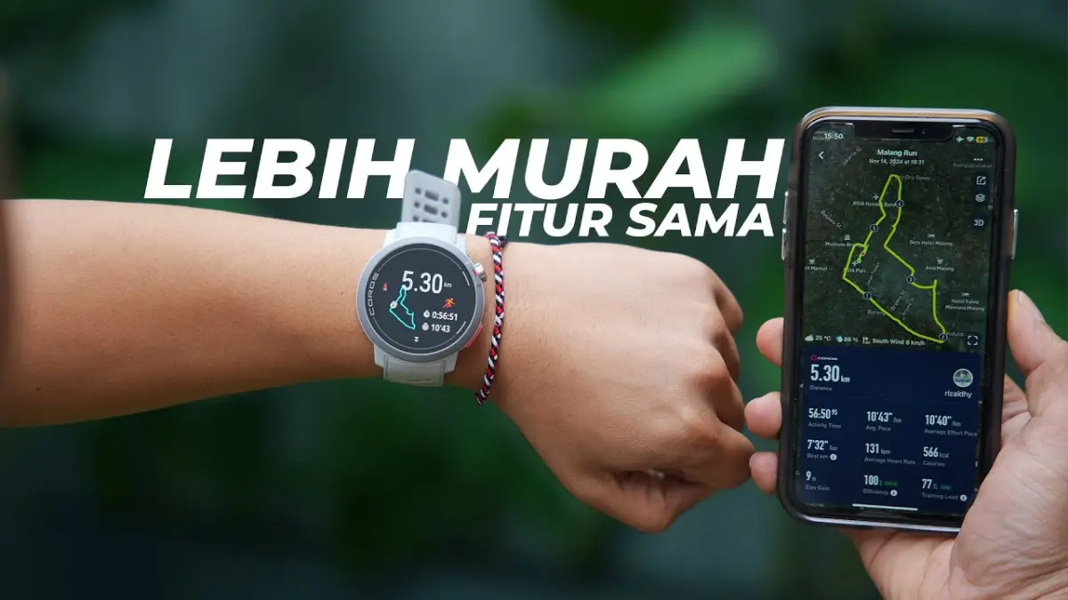 Coros Pace Pro hadir dengan layar AMOLED, GPS dual-frequency lebih akurat, baterai hingga 20 hari, dan offline maps. Simak keunggulannya dibanding Coros Pace 3. (Youtube. com)