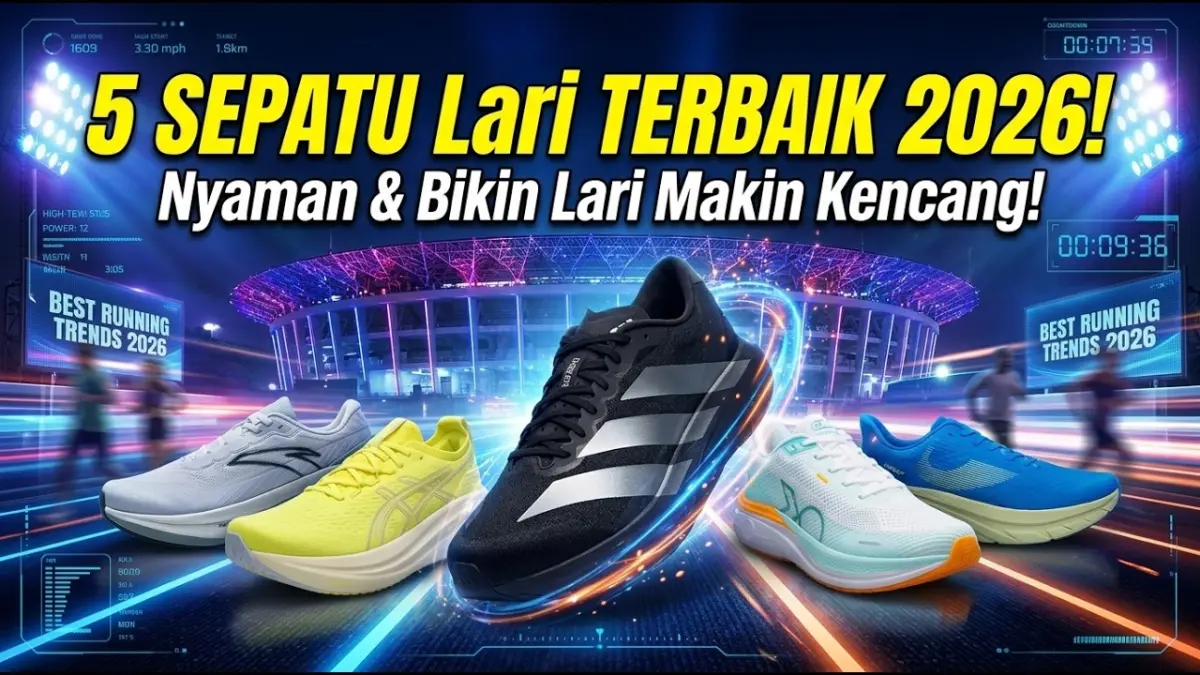 Sepatu lari terbaik 2026 hadir dari Adidas, ASICS, Anta hingga brand lokal. Simak rekomendasi lengkap beserta keunggulan dan kisaran harganya sebelum membeli. (Youtube. com) 