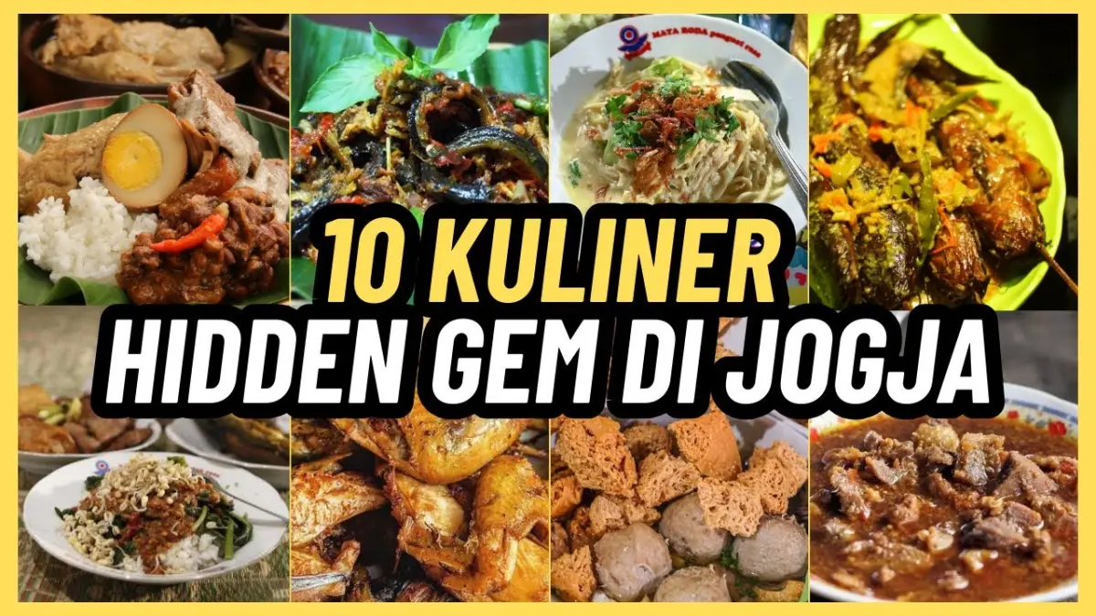 Kuliner hidden gem Jogja menawarkan gudeg, mangut lele, bakmi, ayam goreng hingga bakso di warung tersembunyi. Ini 10 tempat yang wajib dicoba. (Youtube. com)
