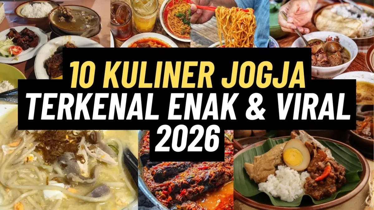 Kuliner Jogja punya banyak pilihan legendaris dan viral. Simak 10 rekomendasi tempat makan yang wajib masuk itinerary saat liburan ke Kota Gudeg. (Youtube. com)