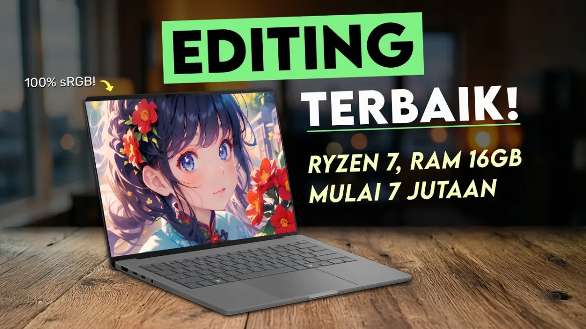 Laptop editing terbaik 2026 mulai Rp7 jutaan. Simak 5 pilihan dengan RAM 16 GB, layar 100% sRGB, hingga RTX 3050 untuk editing 4K. (Youtube. com)