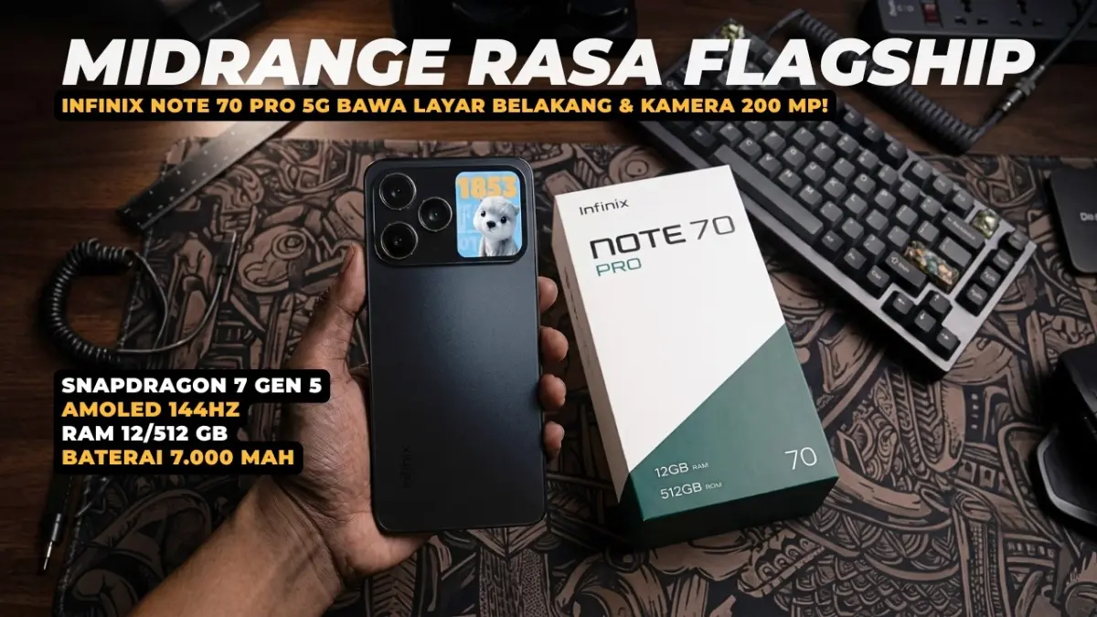 Cek bocoran spek Infinix Note 70 Pro 5G yang bawa layar belakang aktif, kamera 200 MP OIS, dan baterai monster 7.000 mAh di sini sebelum rilis!