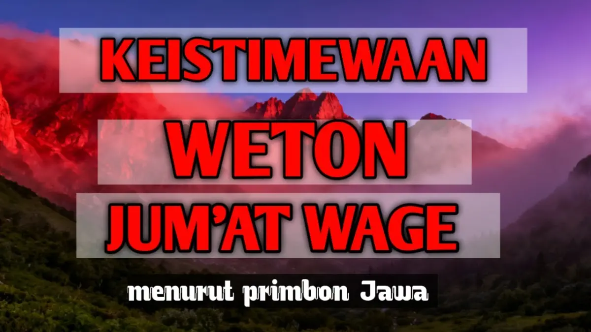 Ramalan Weton Jumat Wage 2026: Intip rahasia jodoh serasi, watak asmara, kecocokan pasangan, dan kunci rumah tangga harmonis menurut primbon.