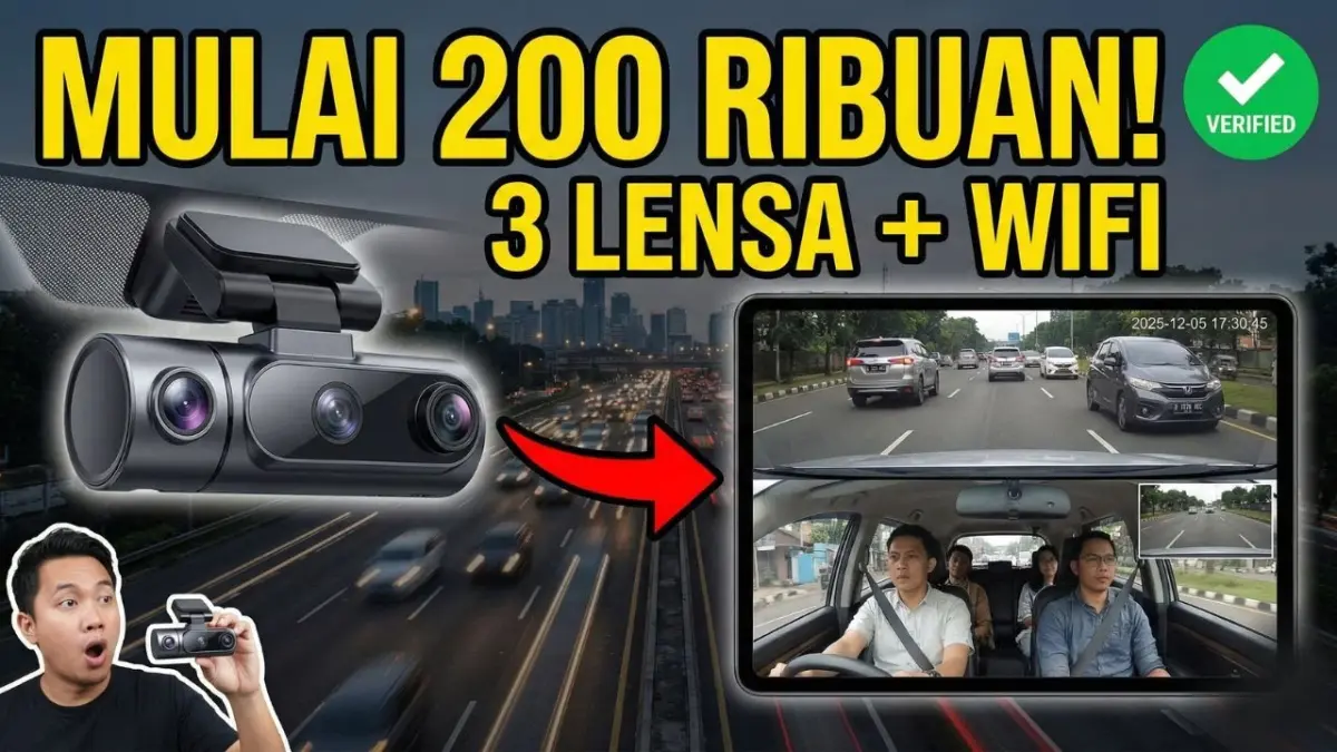 Awas kena tipu klaim palsu! Cek rekomendasi dashcam mobil 3 lensa murah 2026 berfitur Wi-Fi, night vision, dan layar 4 inci dari Acroder hingga Philips!